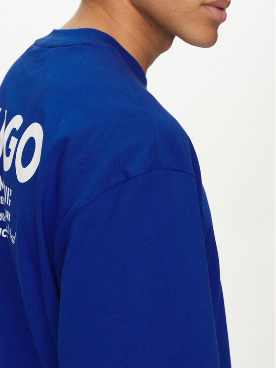HUGO HUGO T-Shirt Nalono 50509776 Niebieski Loose Fit