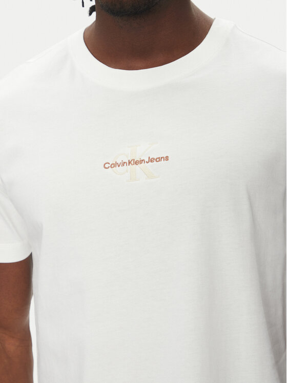 Calvin Klein Jeans Calvin Klein Jeans Tricou Monologo J30J325649 Alb Regular Fit
