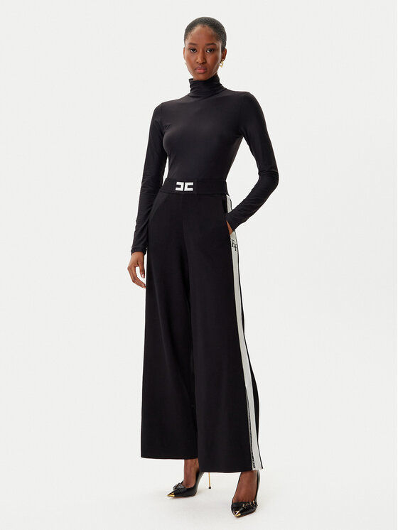 Elisabetta Franchi Elisabetta Franchi Úpletové kalhoty KP-69S-56E2-V380 Černá Regular Fit