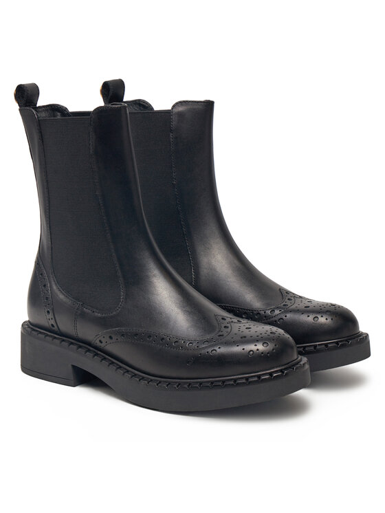 TWINSET TWINSET Μποτάκια με λάστιχο 242TGT090 Μαύρο