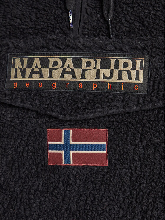 Napapijri Napapijri Флісовий реглан Burgee NP0A4GJ3 Чорний Regular Fit