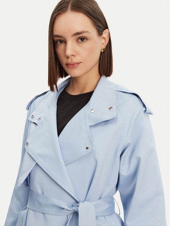 Morgan Morgan Trench 251-GLINE Albastru celest Relaxed Fit