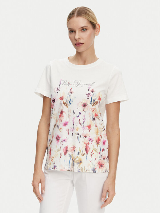 Luisa Spagnoli Luisa Spagnoli T-Shirt Boemi 542083 Bílá Regular Fit