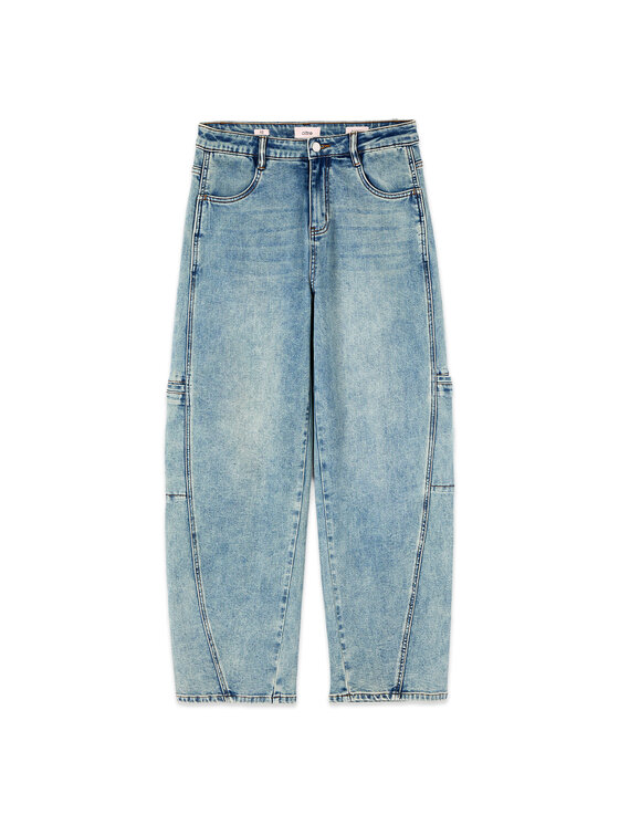 Oltre Oltre Jeansy P408R009274N024 Turkusowy Boy Fit