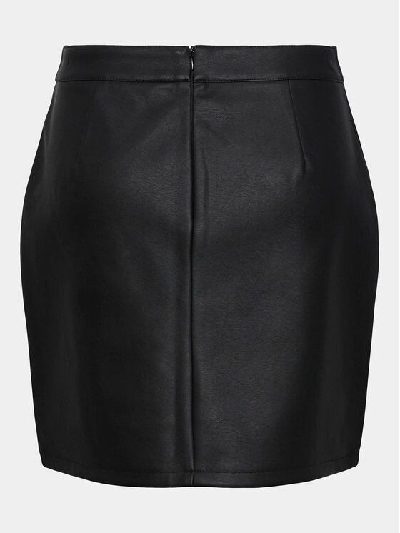 Pieces Pieces Gonna in similpelle 17140265 Nero Regular Fit