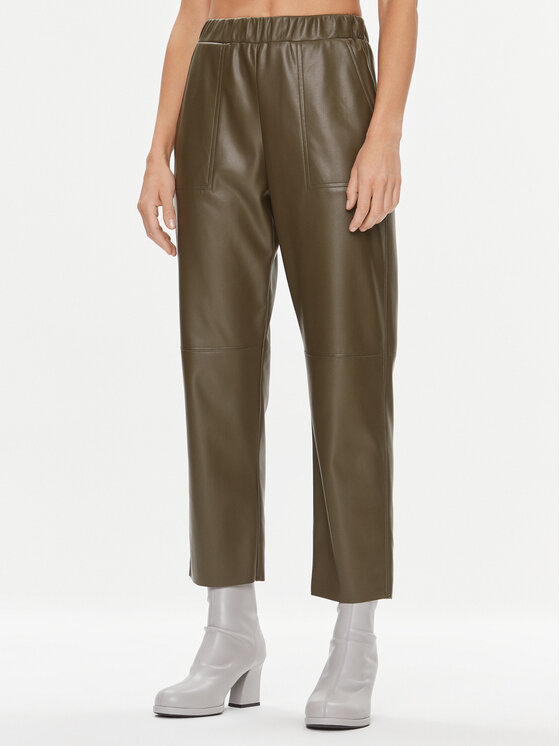 MAX&Co. MAX&Co. Hose aus Kunstleder Creativo 77840723 Braun Relaxed Fit
