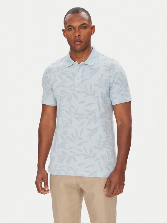Pierre Cardin Pierre Cardin Polo C5 21434.2117 Błękitny Regular Fit