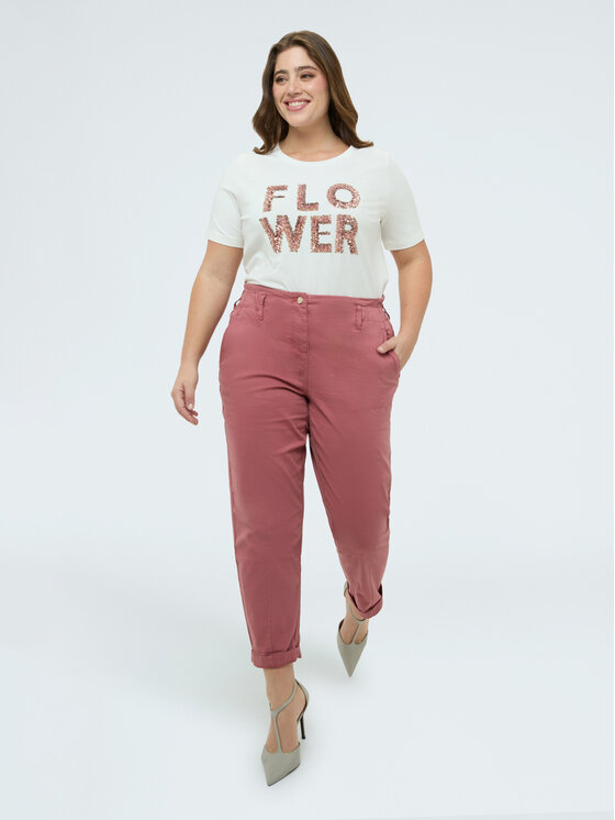 Fiorella Rubino Fiorella Rubino T-Shirt G04FL008914N011 Biały Regular Fit