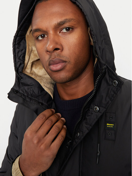 Blauer Blauer Kabát pro přechodné období 24WBLUK11279 Černá Regular Fit