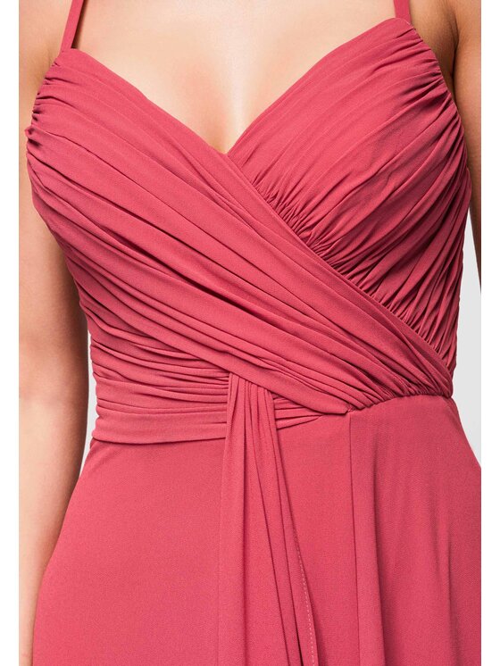 Ombre Ombre Sukienka wieczorowa LA-OM-DLR310 Koralowy Regular Fit