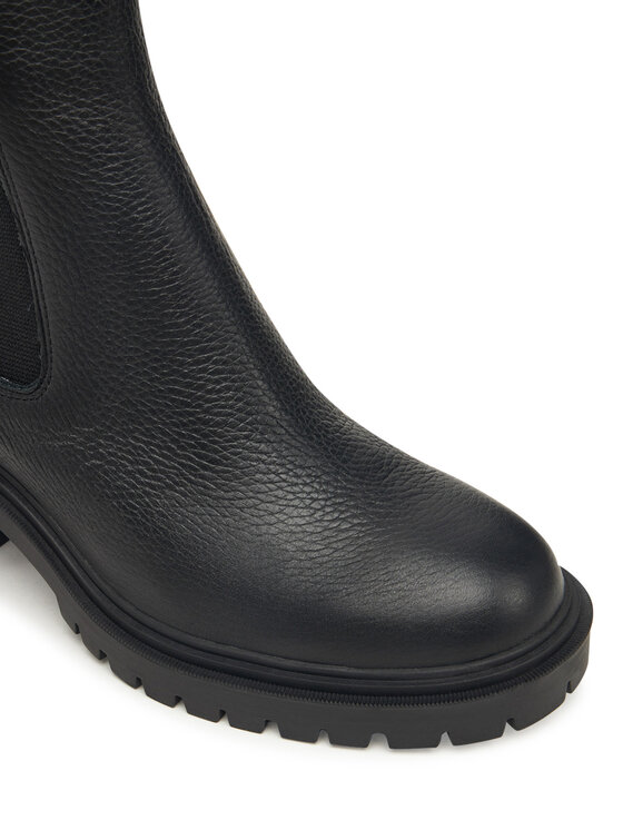 Tommy Hilfiger Tommy Hilfiger Saapad Th Leather Chelsea Cleated Heel FW0FW08774 Must