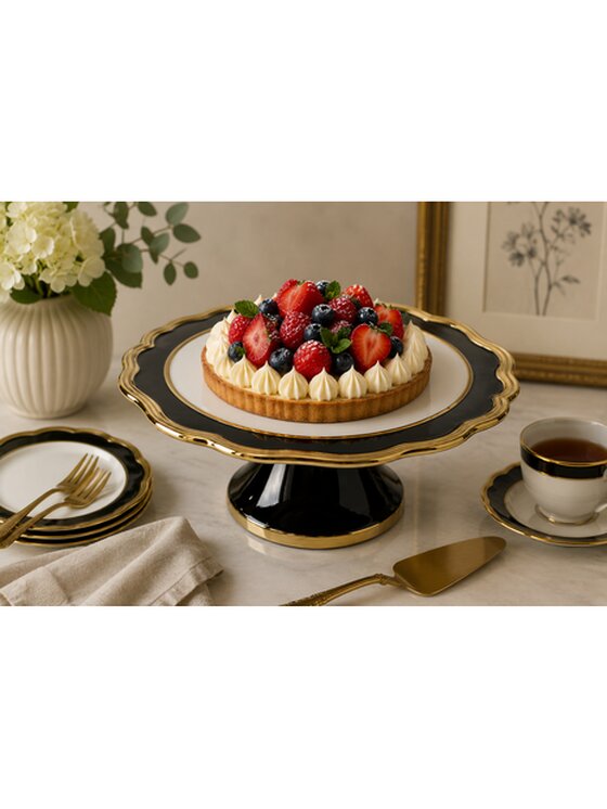 MIAhome MIAhome Patera ceramiczna 28x28x12 cm KETO Czarny
