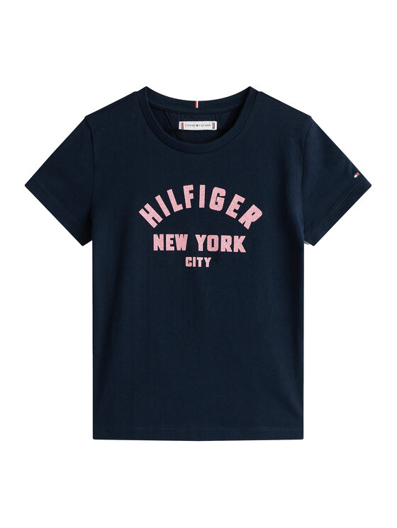 Tommy Hilfiger Tommy Hilfiger T-Shirt Graphic KG0KG08813 Granatowy Regular Fit