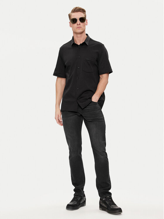 Calvin Klein Calvin Klein Πουκάμισο K10K112708 Μαύρο Regular Fit