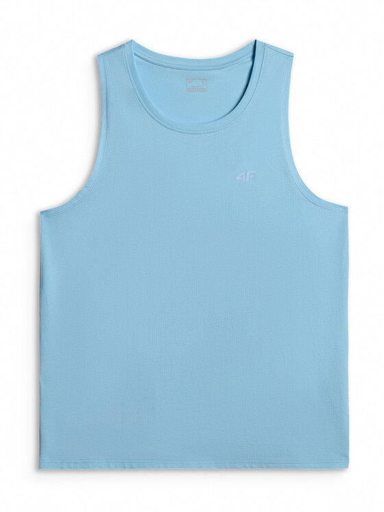 4F 4F Tank top BASIC 5 Niebieski jasny Regular Fit