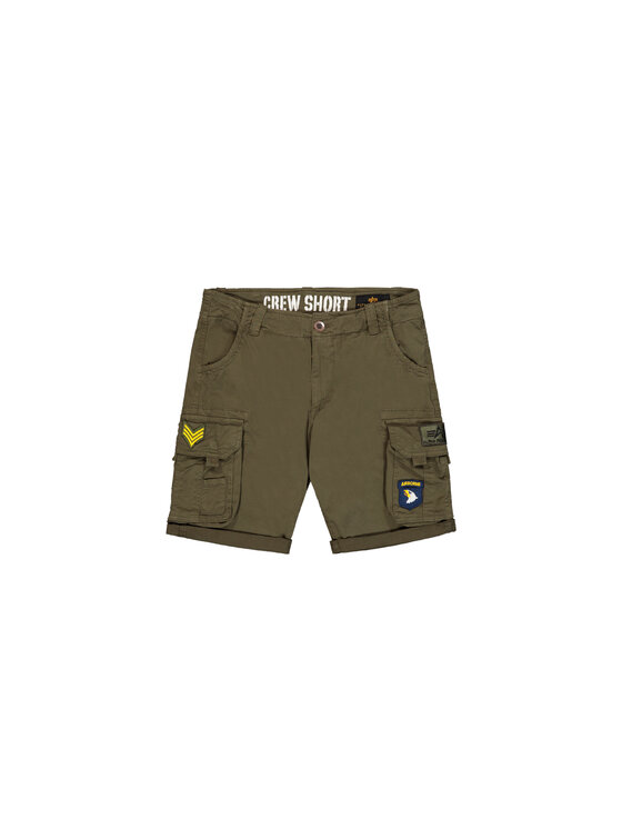 Alpha Industries Alpha Industries Szorty Crew Patch Short Zielony Slim Fit