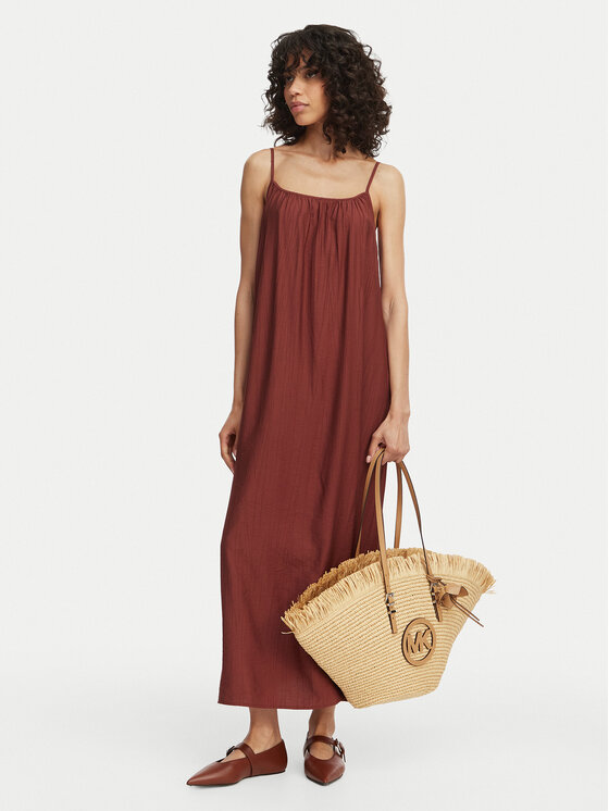 Vero Moda Vero Moda Φόρεμα καλοκαιρινό Vira 10340738 Καφέ Relaxed Fit
