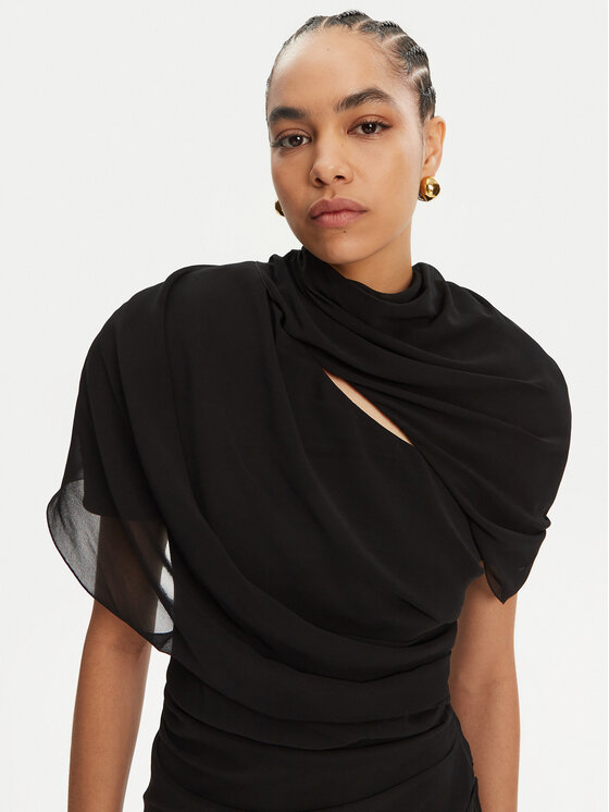 JACQUEMUS JACQUEMUS Koktejlové šaty 24H251DR130-1555 Černá Regular Fit