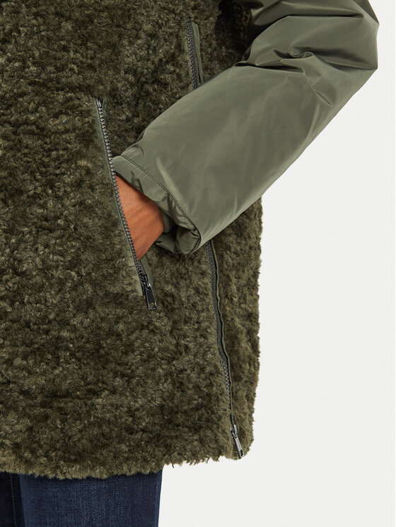 Olsen Olsen Átmeneti kabát 15101413 Zöld Loose Fit