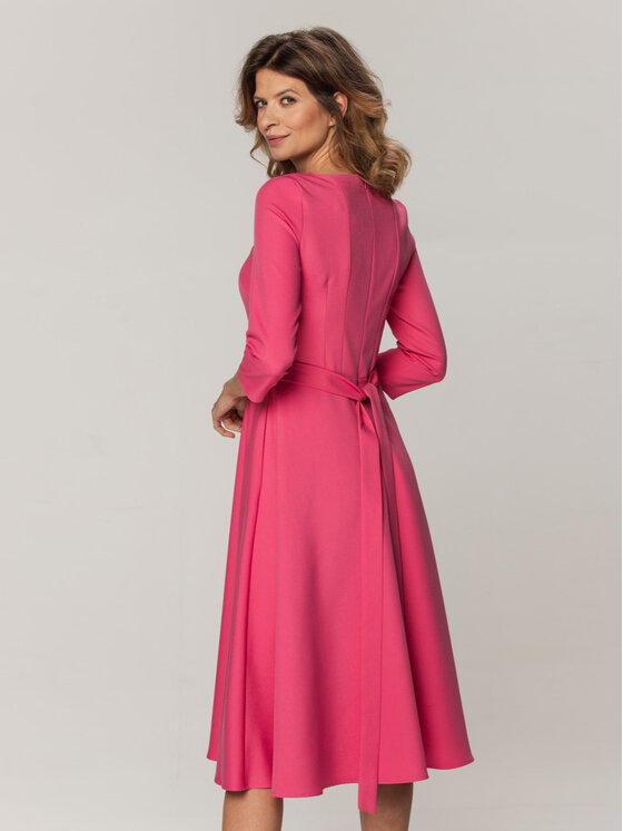 Willsoor Willsoor Sukienka koktajlowa 67555 Różowy Flared Fit