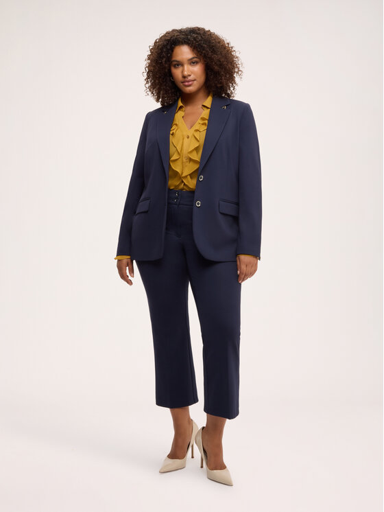 Fiorella Rubino Fiorella Rubino Spodnie materiałowe P069L002460N034 Niebieski Flare Fit