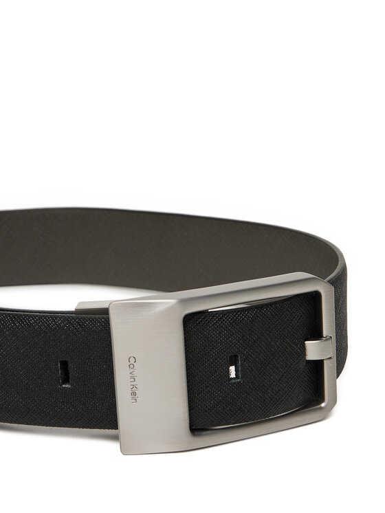 Calvin Klein Calvin Klein Opasok Faceted Buckle 35Mm Adj/Rev LV04D7010G Čierna