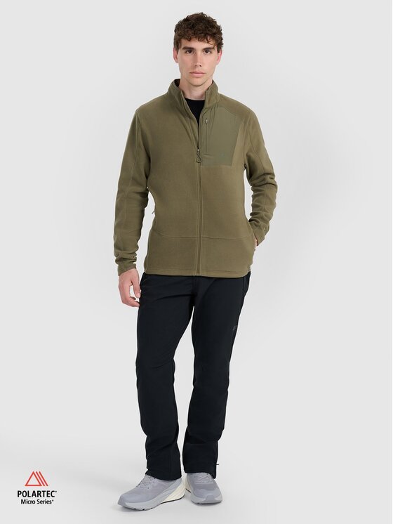 4F 4F Bluza techniczna HALNY Khaki Regular Fit