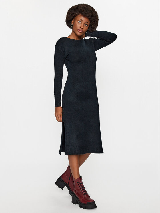 Vero Moda Vero Moda Sukienka dzianinowa 10291689 Czarny Relaxed Fit