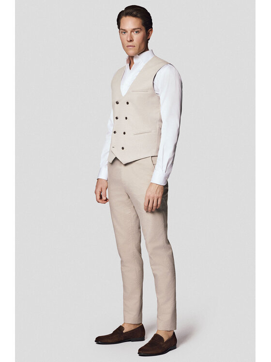 Lancerto Lancerto Kamizelka Sorso KA131125000009 Beżowy Slim Fit