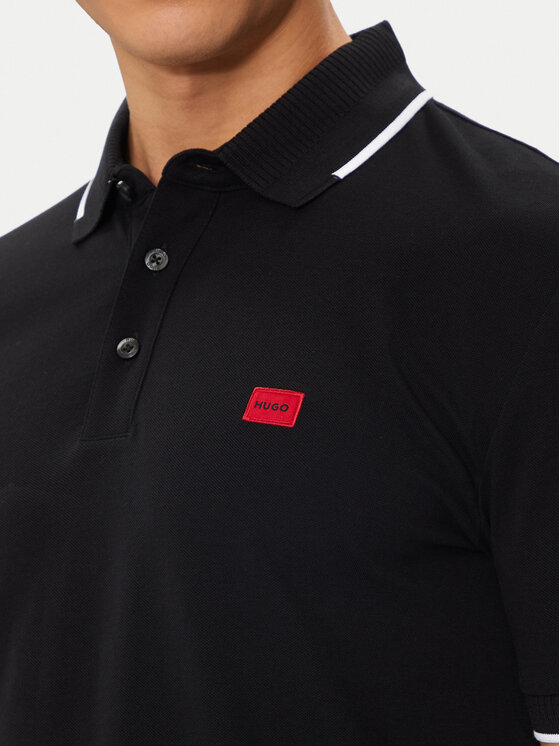 HUGO Hugo Polo Deresino232 50490775 Czarny Slim Fit