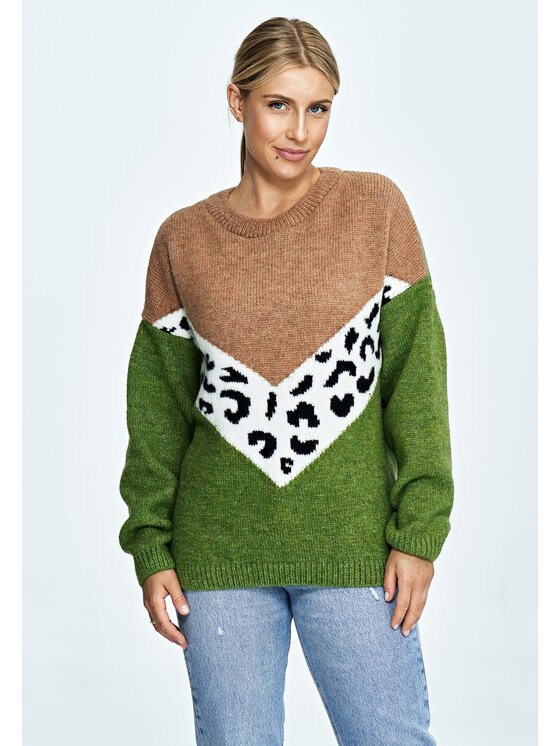 Sweter FIGL, Rozmiar OS, Zielony, M905