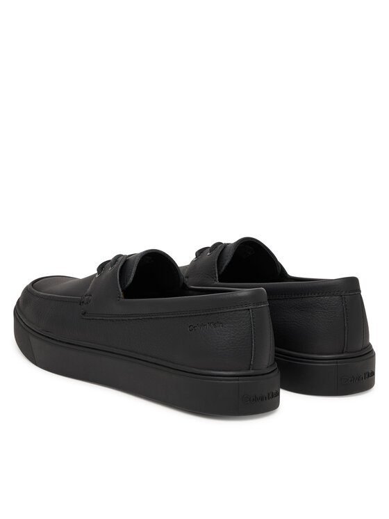 Calvin Klein Calvin Klein Polobotky Hybrid Clean Boat Shoe Lth HM0HM02233 Černá