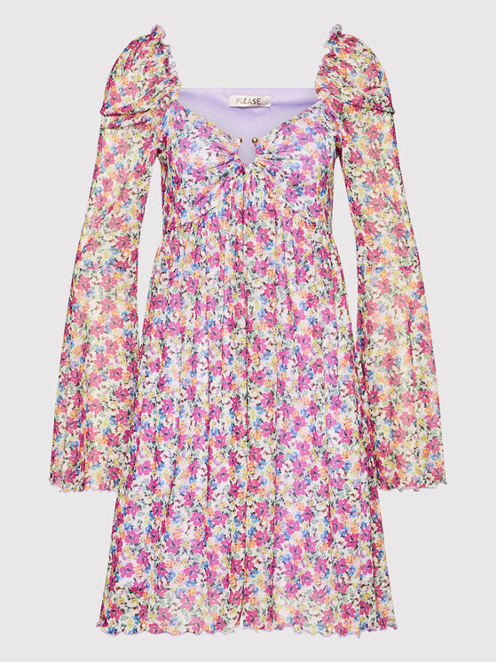 Please Please Sommerkleid A1FGAOJ000 Bunt Regular Fit