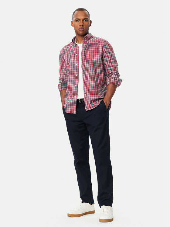 Tommy Hilfiger Tommy Hilfiger Särk Flex Poplin MW0MW44595 Punane Regular Fit