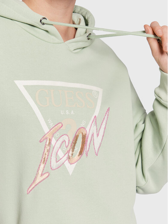 Guess Guess Jopa Icon W3RQ03 KB683 Zelena Relaxed Fit