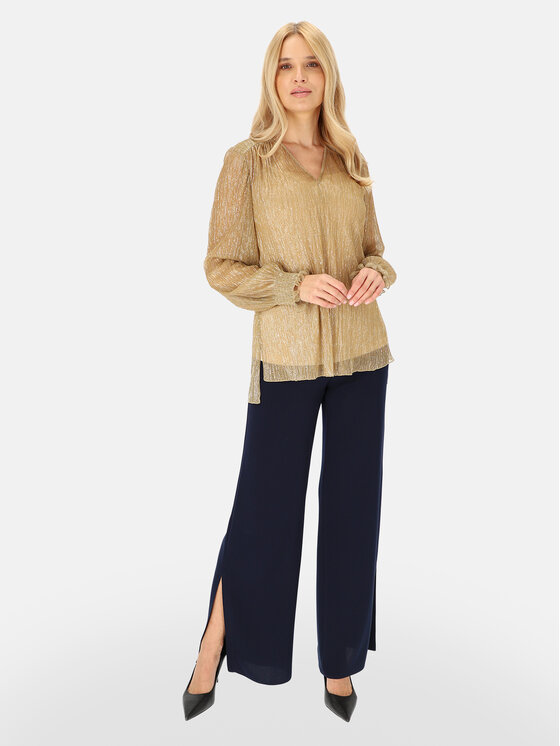 Potis & Verso Potis & Verso Bluzka Trini Złoty Regular Fit
