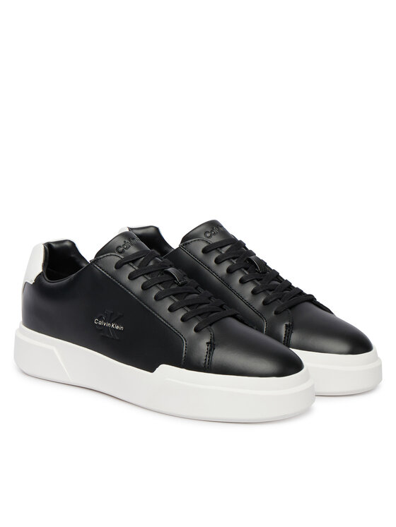Calvin Klein Calvin Klein Sneakersy Chunky Cupsole Laceup Lth YM0YM01344 Čierna