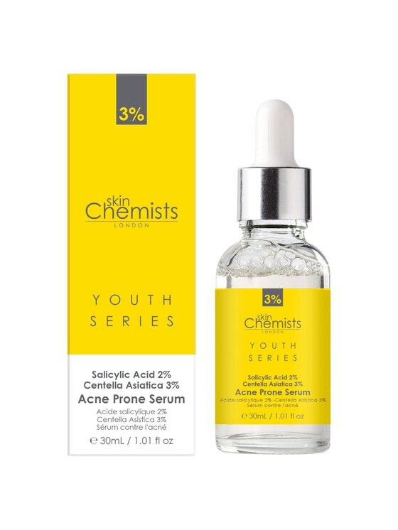 skinChemists skinChemists Cera trądzikowa – kwas salicylowy 2%, wąkrota azjatycka 3% Serum