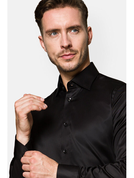 Lancerto Lancerto Koszula Blackburn KO073122000029 Czarny Slim Fit