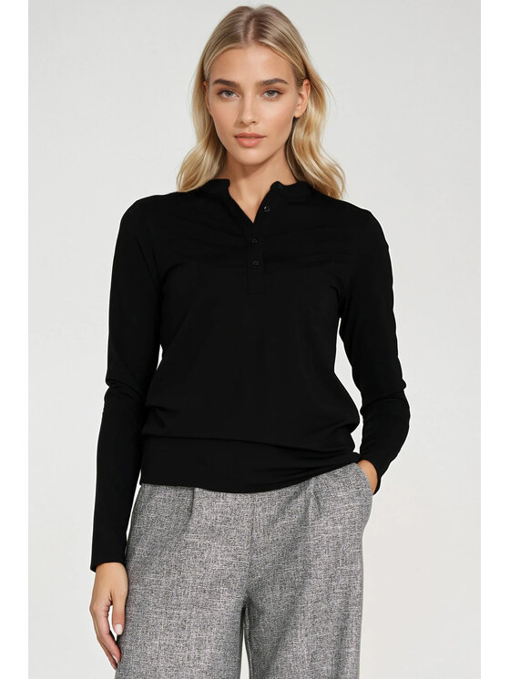 NIFE NIFE Halenka B195 Černá Feminine Fit