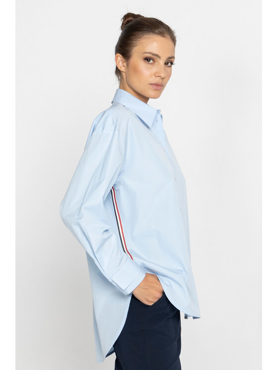 Deni Cler Milano Deni Cler Milano Koszula W-DC-1472-D5-M8-51-1 Niebieski Regular Fit