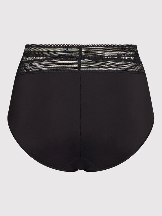 Chantelle Chantelle Klasszikus magas derekú alsó True Lace C11M80 Fekete