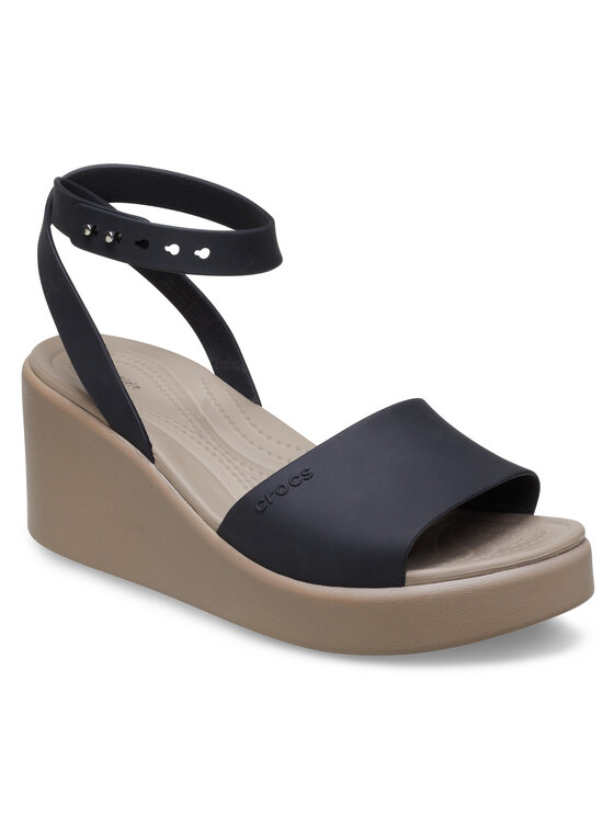 Crocs Crocs Sandále Brooklyn Ankle Strap Wedge 209406 Čierna