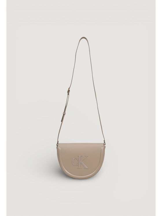 Calvin Klein Calvin Klein Τσάντα RAISED CK SADDLE CROSSBODY Μπεζ