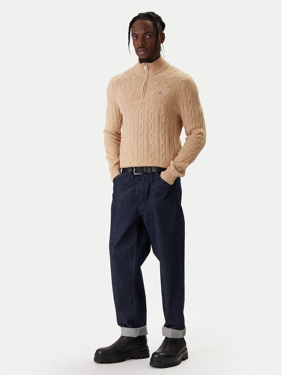 Gant Gant Pulover 8050260 Bej Regular Fit