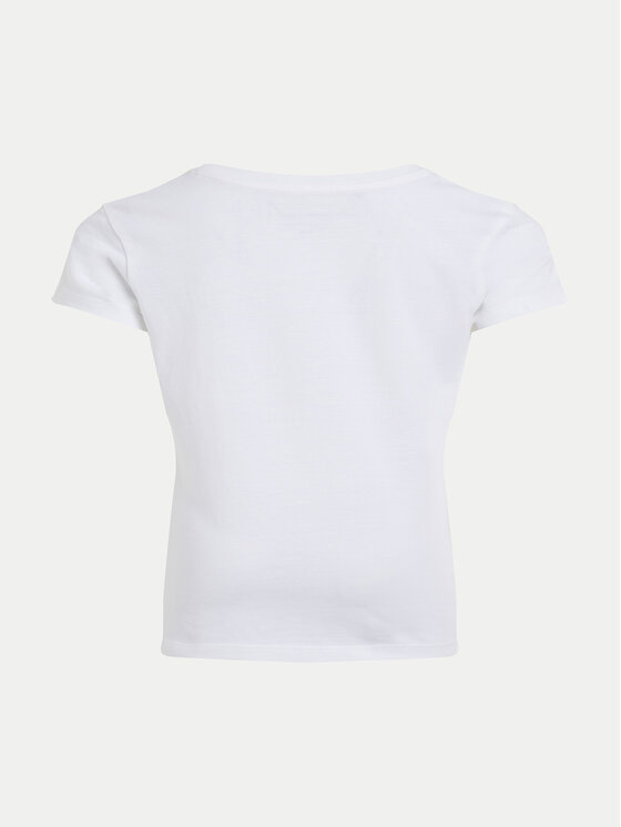 Calvin Klein Jeans Calvin Klein Jeans Tričko Script Logo IG0IG02857 Biela Slim Fit