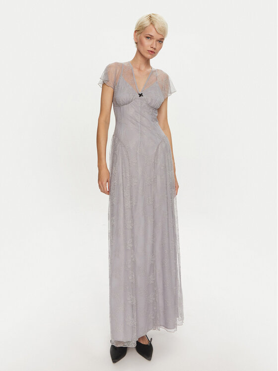 ROTATE ROTATE Abendkleid Kally 113275039 Grau Regular Fit