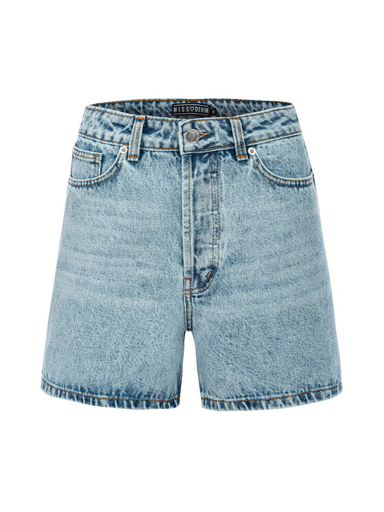 MissDenim Damskie Szorty jeansowe, rozmiar M, Niebieskie, Baseline Midi Shorts