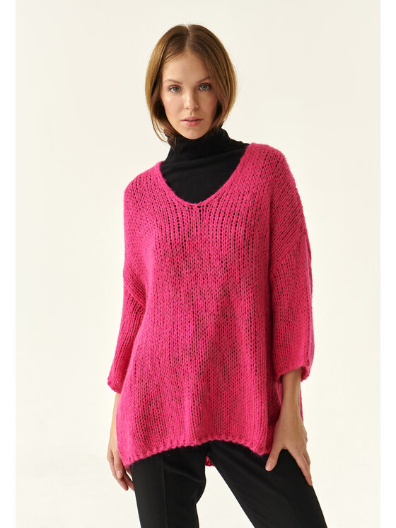 TATUUM TATUUM Sweter BAJANA Różowy Oversize
