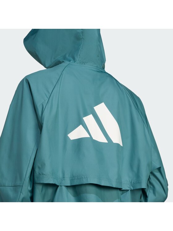 adidas adidas Kurtka do biegania 134027 Zielony Loose Fit